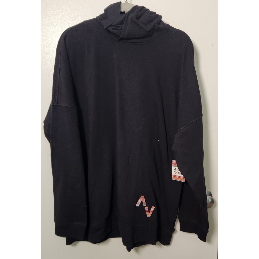 Rafi‎ Nova NWT Black Hoodie Face Covering Women's Med Cotton Long Sleeve